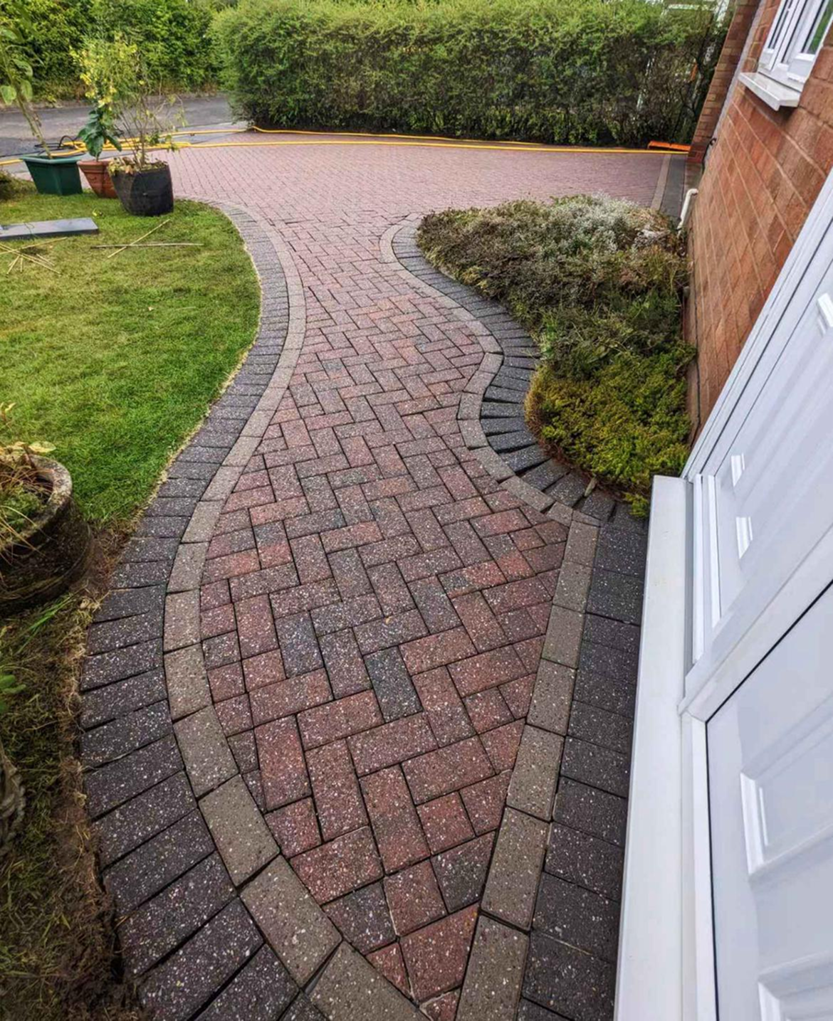Block paving after cleaning